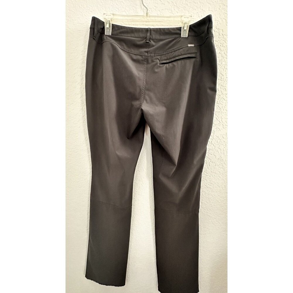 Eddie Bauer Chino Pants Women Size 10 Black Polyester Stretch Slightly Curvy Fit - Picture 4 of 11